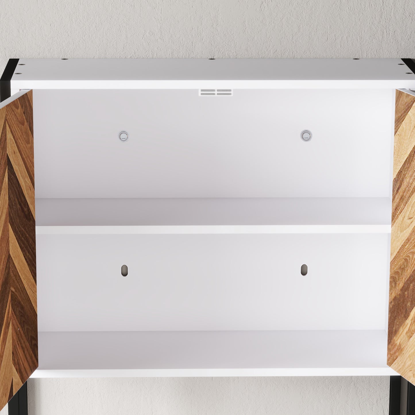 Ranira Wall Mounted Bathroom Medicine Cabinet With Adjustable Shelves Walnut Finish