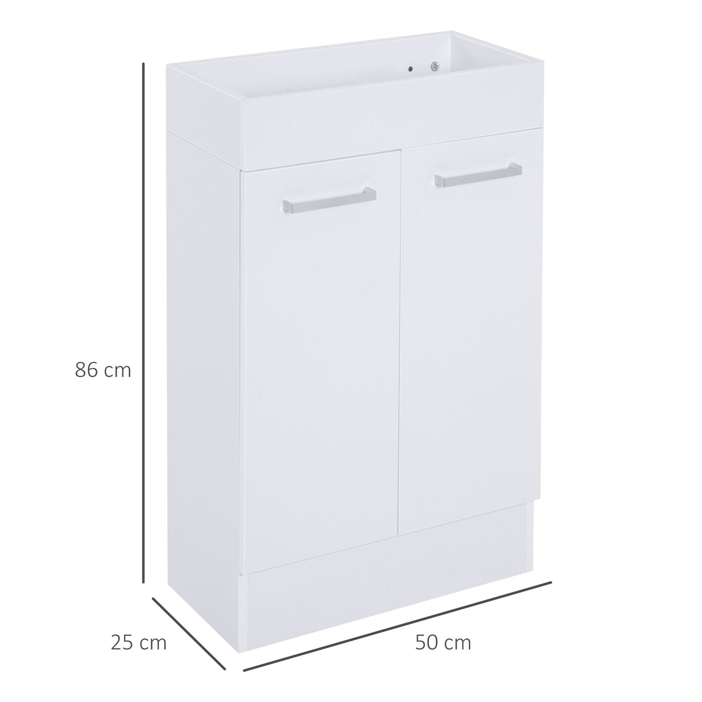 Rare Yomi Under Sink Bathroom Vanity Unit With Ceramic Basin For Cloakroom Use