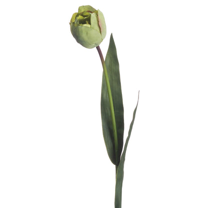Set of 3 Artificial Flowers Green Tulip Stems