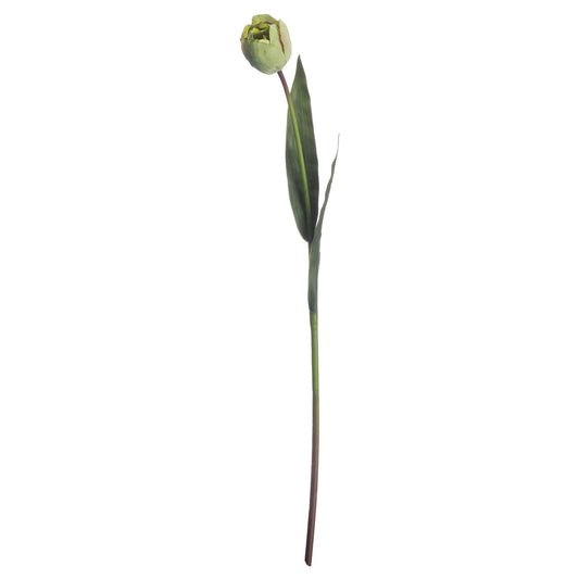 Set of 3 Artificial Flowers Green Tulip Stems