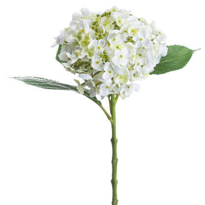 Set of 3 Artificial Flowers White Lace Cap Hydrangea Stems