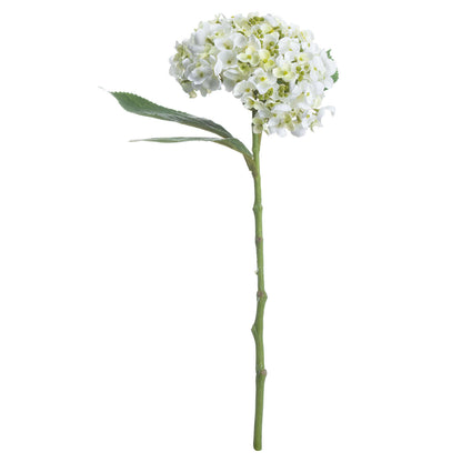 Set of 3 Artificial Flowers White Lace Cap Hydrangea Stems