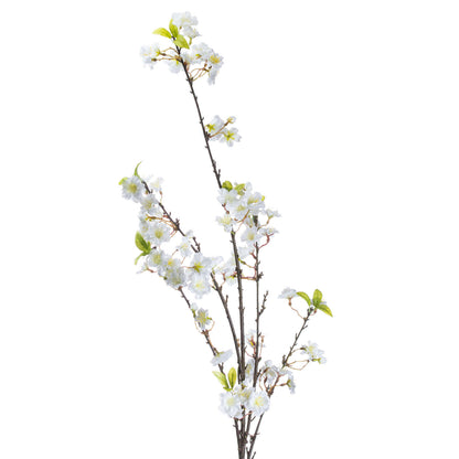 Set of 3 Artificial Flowers White Cherry Blossom Sprays