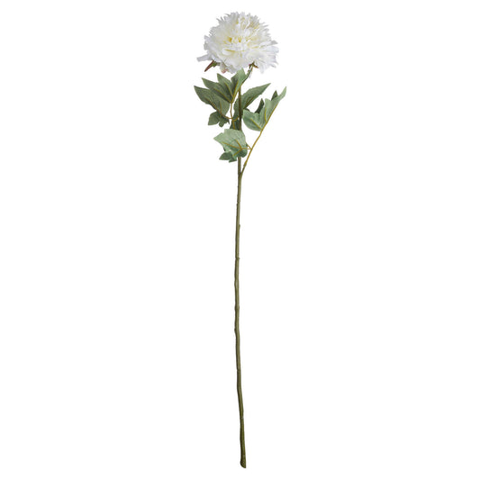 Set of 3 Artificial Flowers Classic White Peony Stems