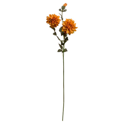 Set of 3 Artificial Flowers Orange Dahlia Sprays
