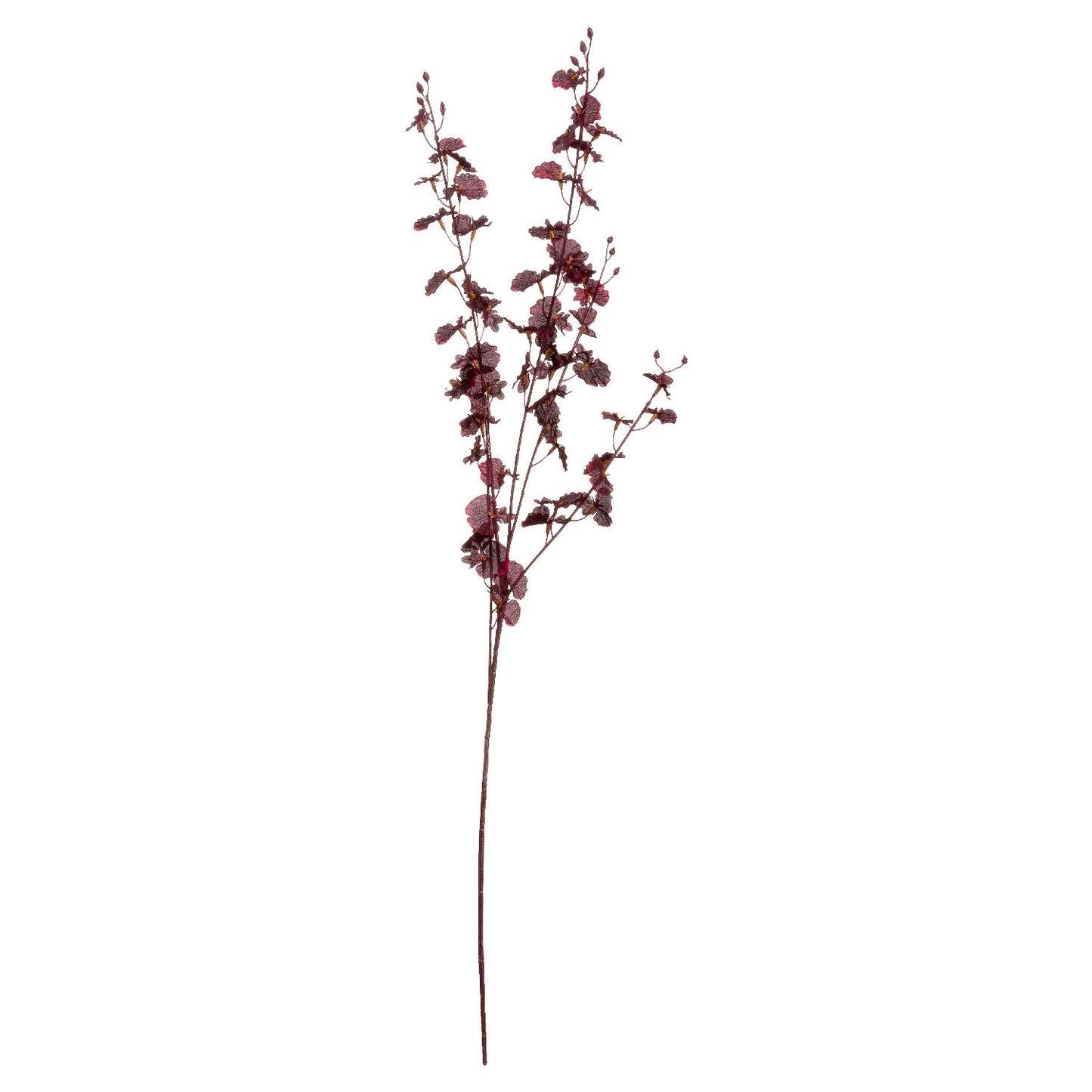 Set of 3 Artificial Flowers Deep Burgundy Orchid Sprays
