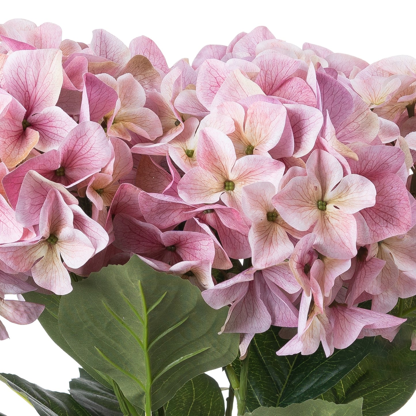 Set of 3 Artificial Flowers Shabby Pink Hydrangea Bouquet