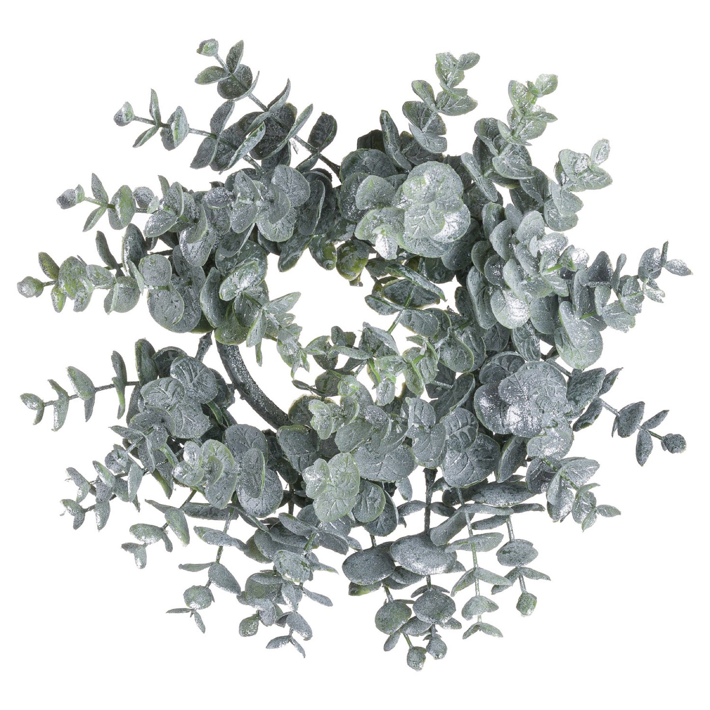 Artificial Medium Frosted Eucalyptus Candle Wreath