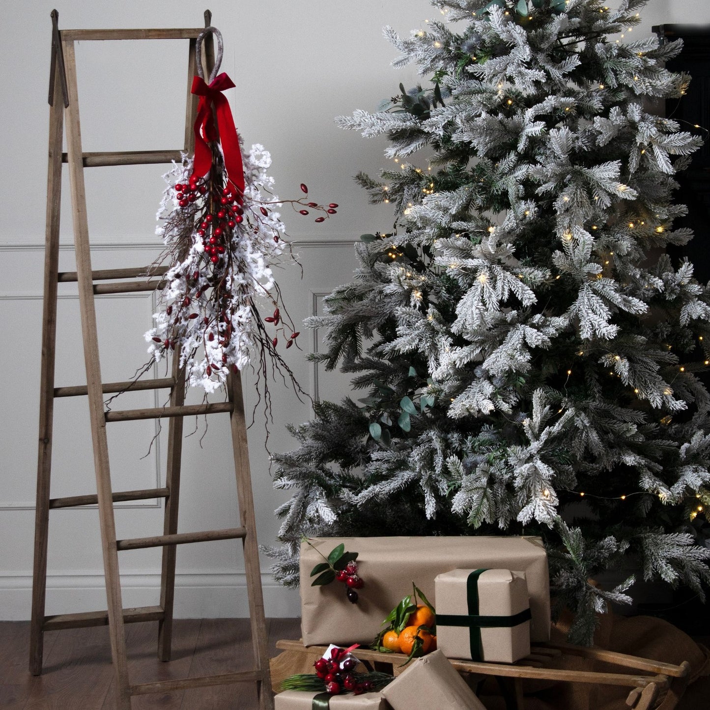 Set of 3 Snowy Branches