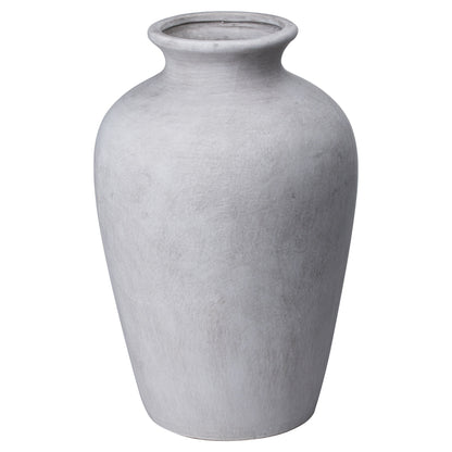 Terra Organic White Stoneware Textured Ceramic Vase