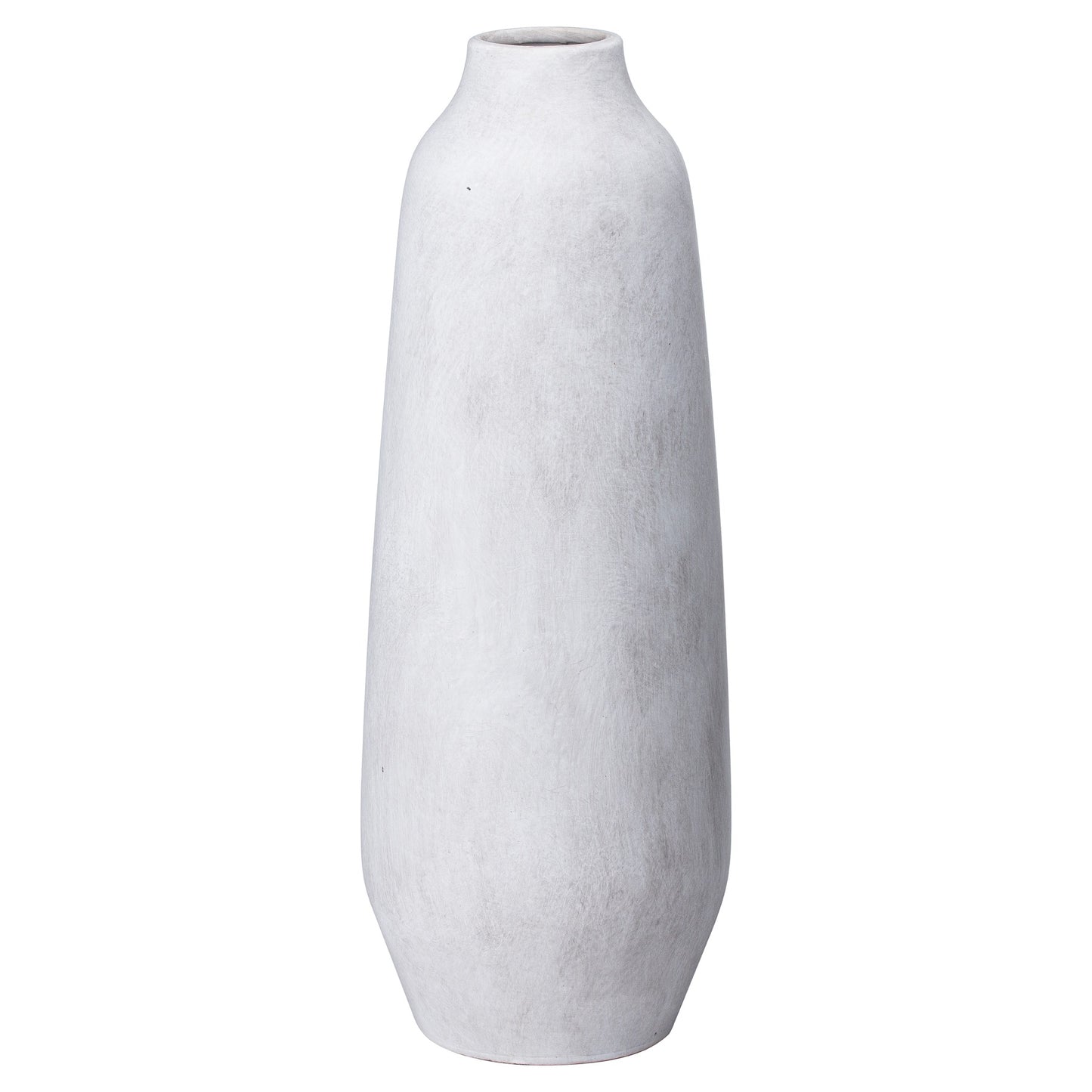 Terra White Large Tall Stoneware Textured Ople Ceramic Vase