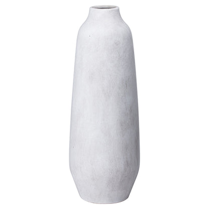 Terra White Large Tall Stoneware Textured Ople Ceramic Vase