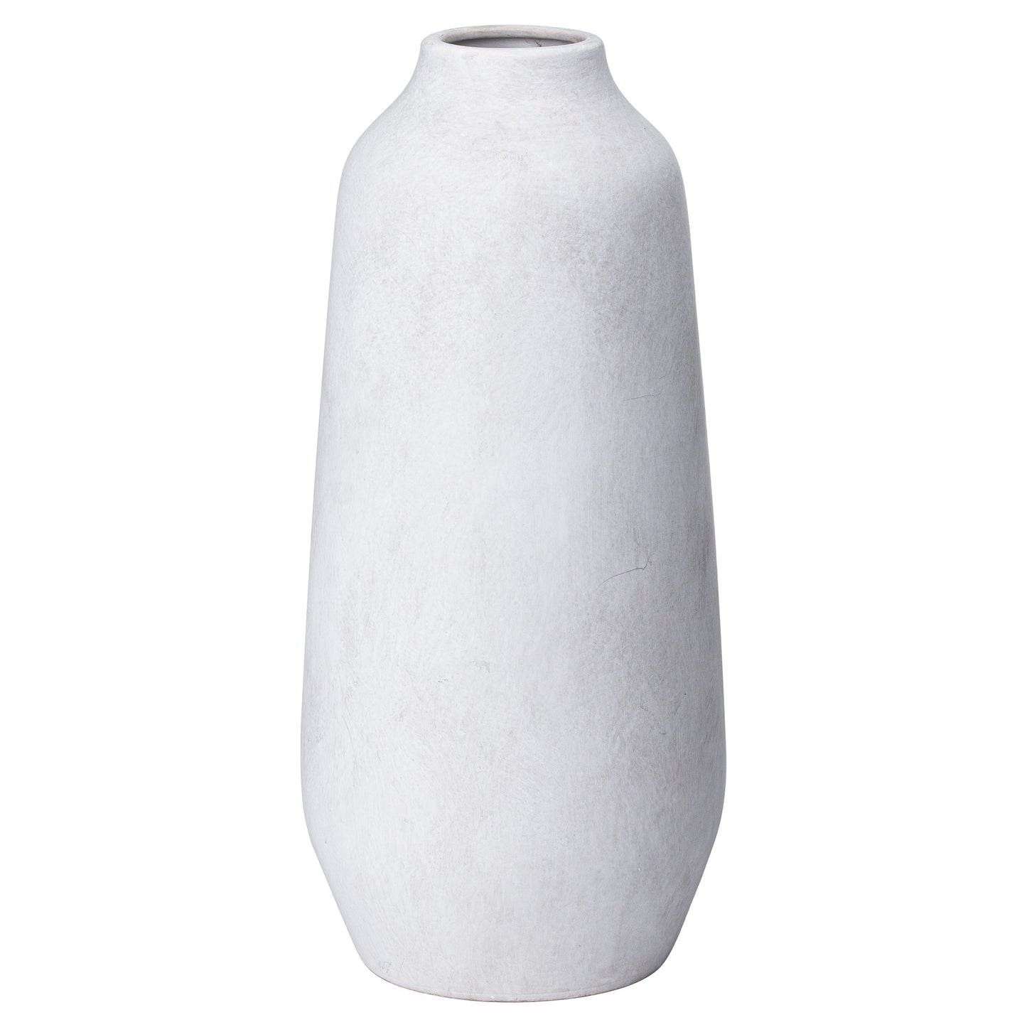 Terra White Large Tall Stoneware Textured Ople Ceramic Vase