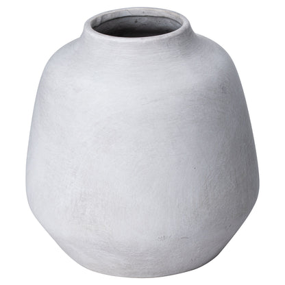 Terra White Stoneware Ople Textured Ceramic Vase