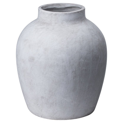 Terra White Stoneware Textured Ceramic Vase
