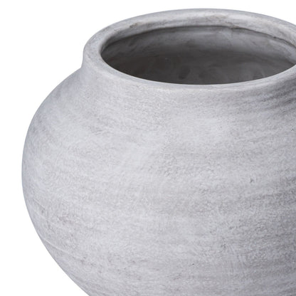 Miami Coastal Soft Grey Stoneware Ceramic Planter