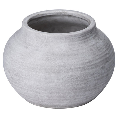 Miami Coastal Soft Grey Stoneware Ceramic Planter