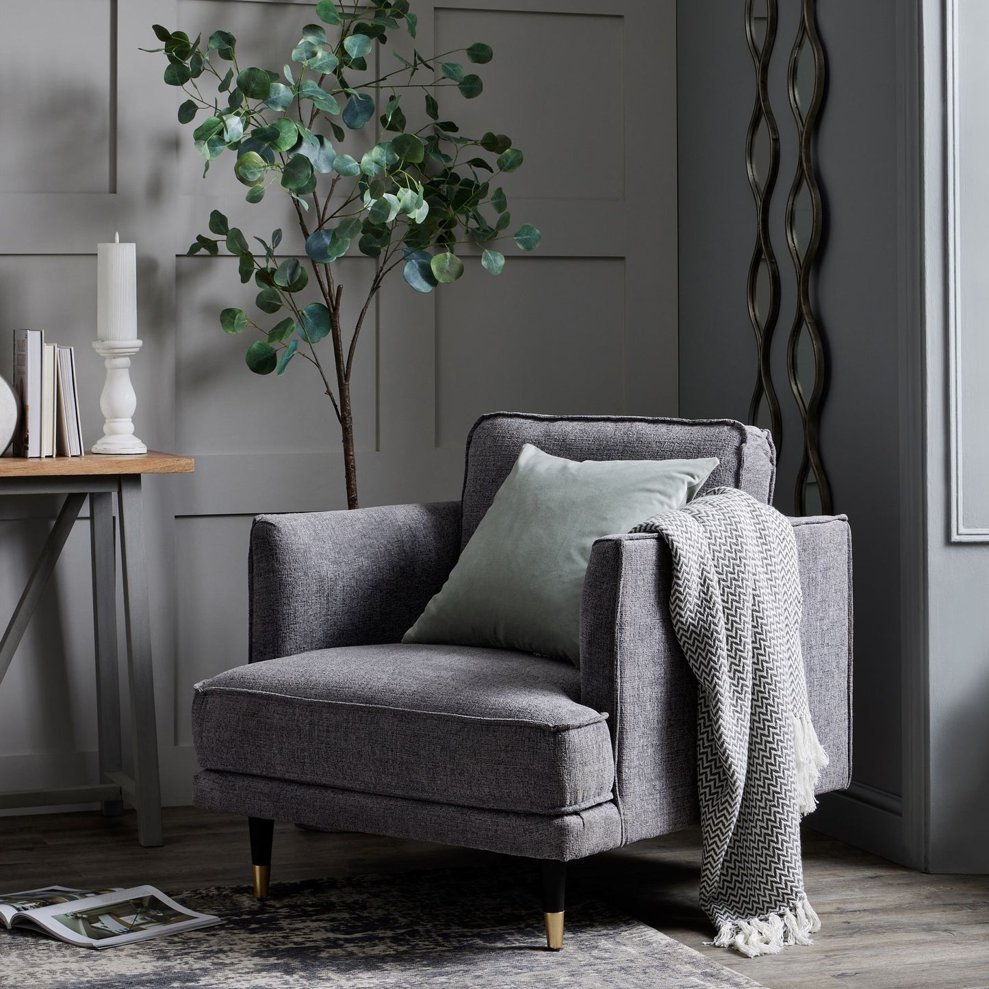 Bongola Large Grey Armchair