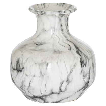 Marble Glaze Squat Ceramic Vase