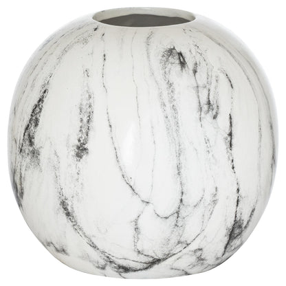 Marble Glazed Round Ceramic Vase