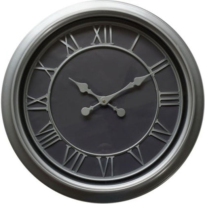 59cm Black Round Roman Numeral Wall Clock