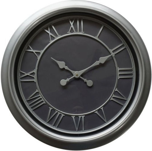 59cm Black Round Roman Numeral Wall Clock