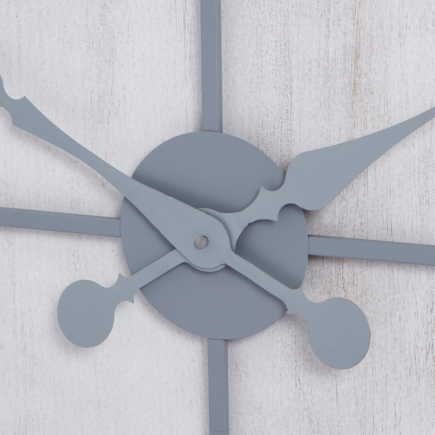 Oversized 3 Panel Roman Numeral Open Frame Wall Clock