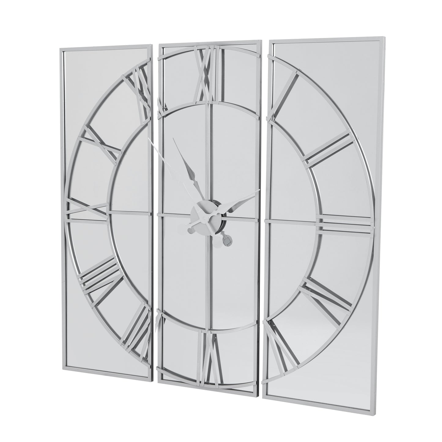 110cm Oversized Square Mirrored Wall Clock