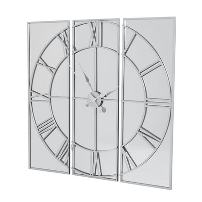 110cm Oversized Square Mirrored Wall Clock