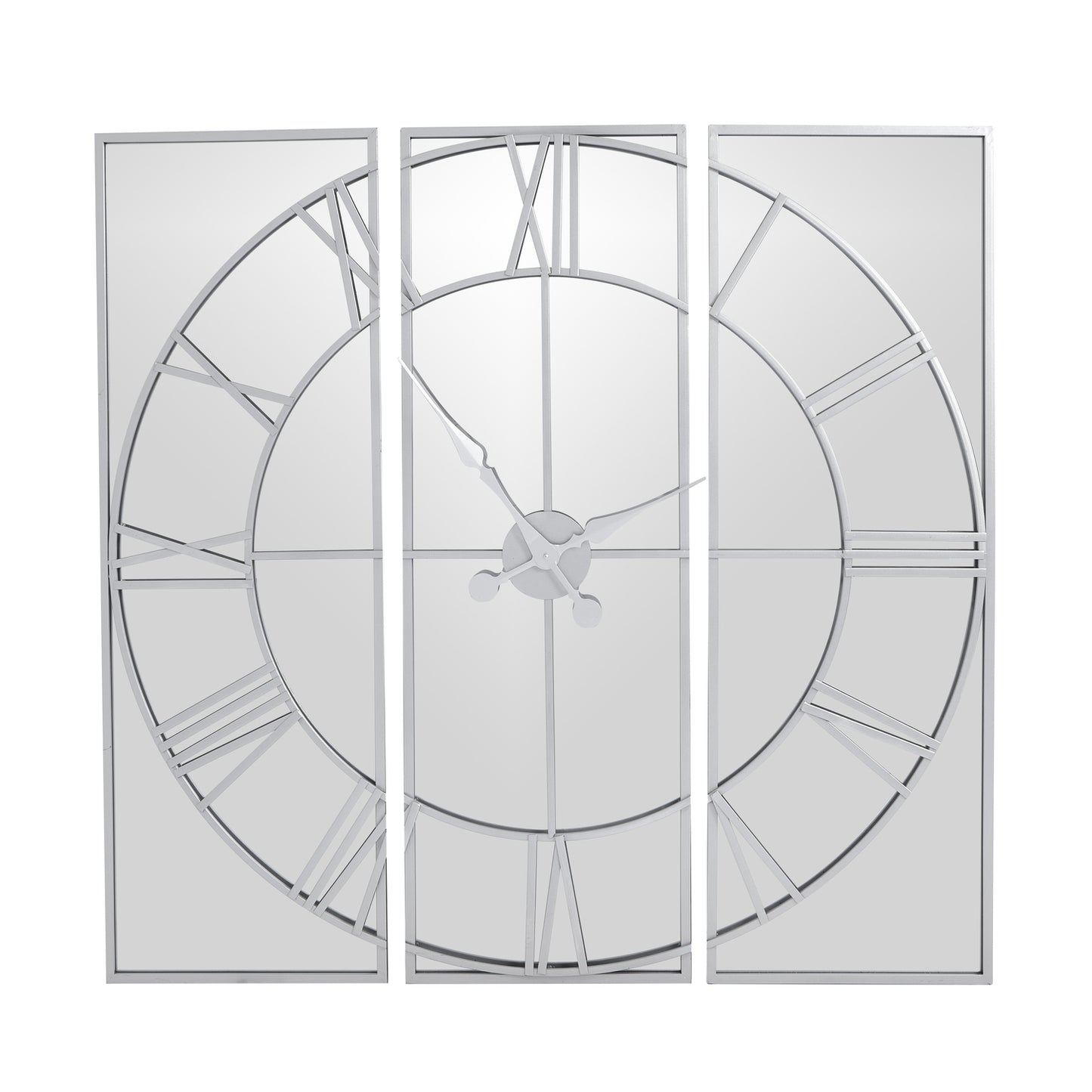 110cm Oversized Square Mirrored Wall Clock