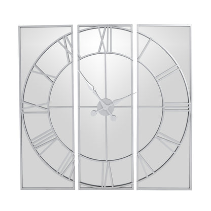 110cm Oversized Square Mirrored Wall Clock