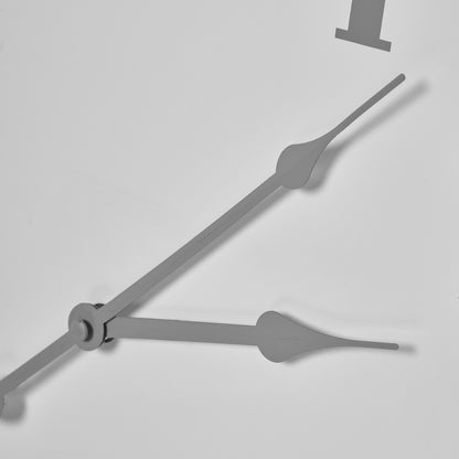 Minimalist Large 80cm White Wall Clock with Bold Grey Numbers and Modern Frame