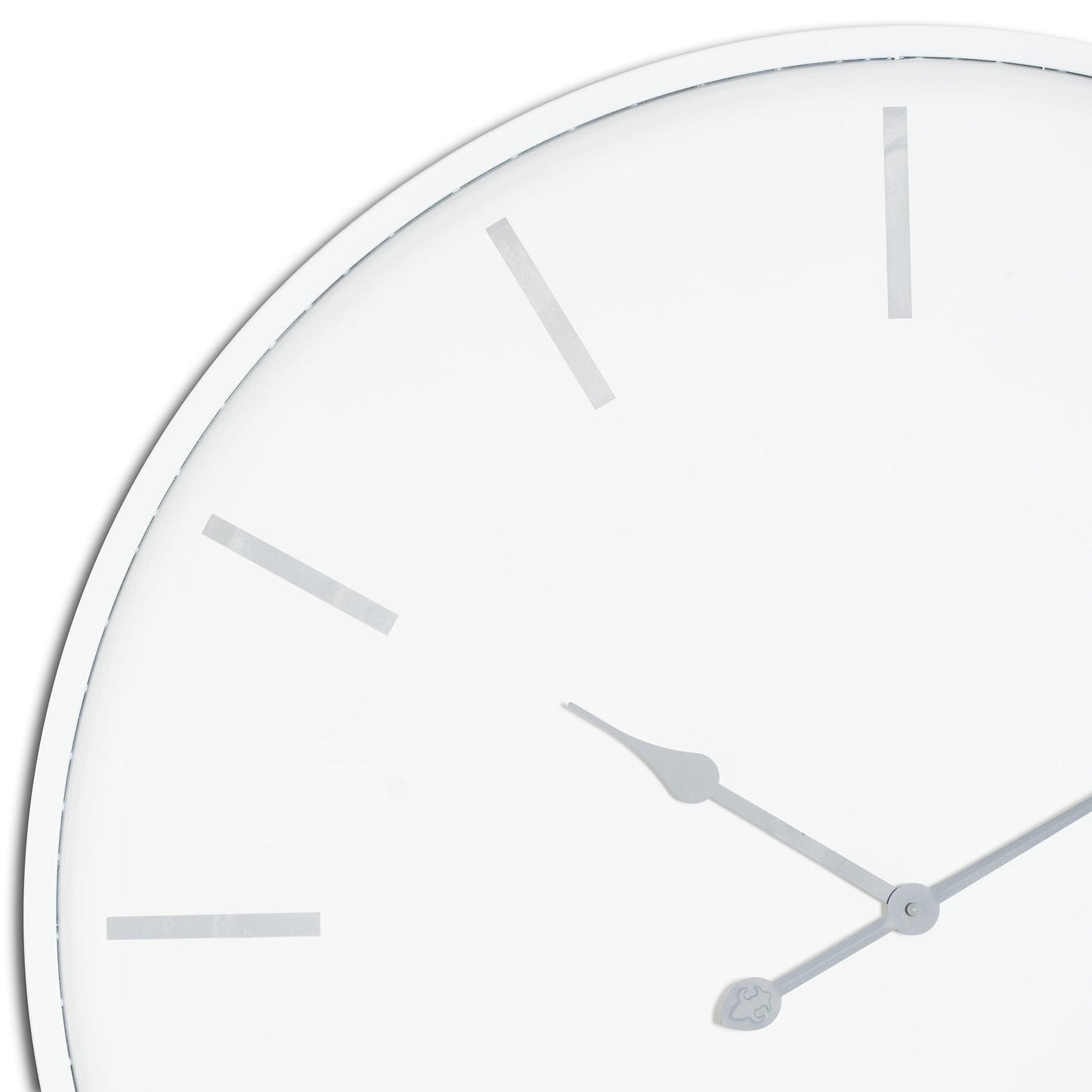 Large Minimalist White Round Wall Clock