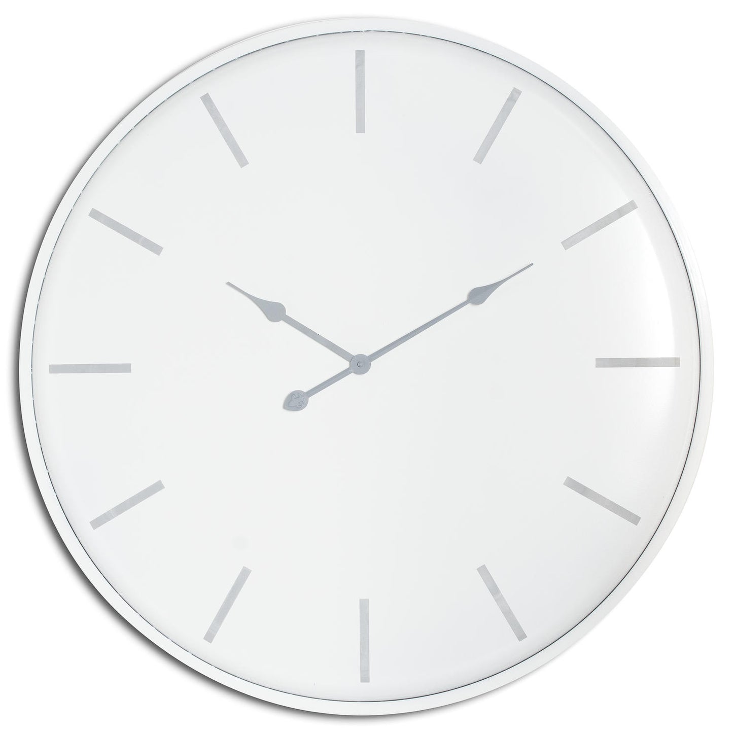 Large Minimalist White Round Wall Clock