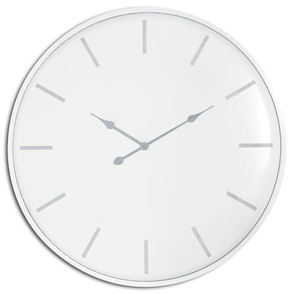 Large Minimalist White Round Wall Clock