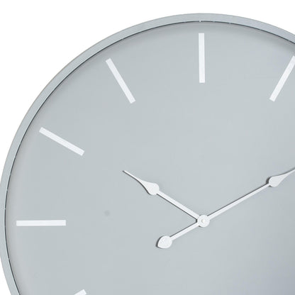 Large Minimalist Grey Round Wall Clock