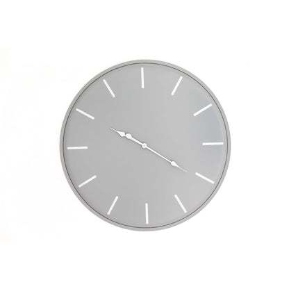 Large Minimalist Grey Round Wall Clock