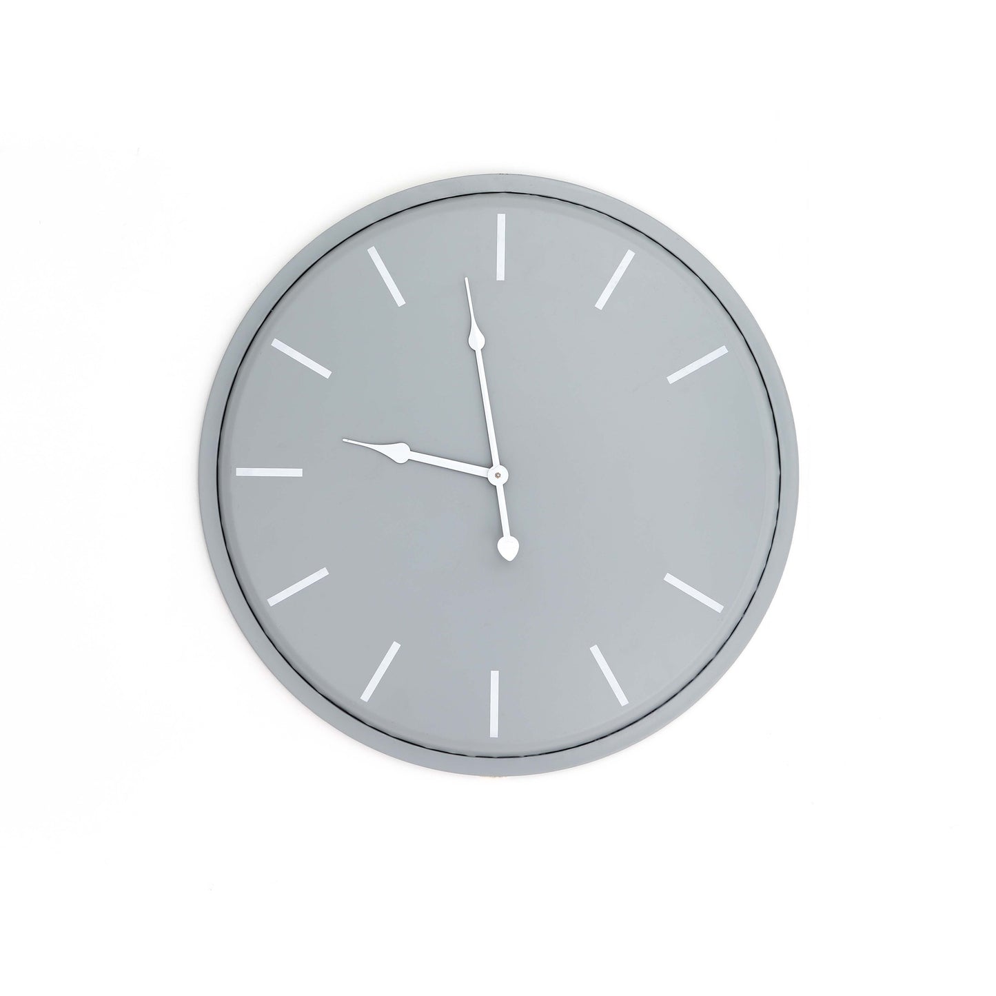 Minimalist Grey Round Wall Clock