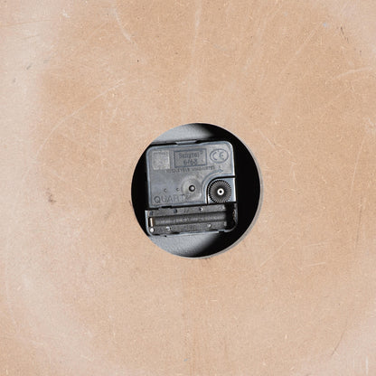 Large White Washed Round Rustic Grey Skeleton Wall Clock