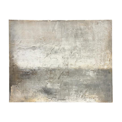 Aubeterre Large Hand Painted Grey Textured Canvas Painting