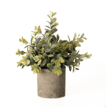 Eucalyptus Artificial Plant In Stone Effect Pot