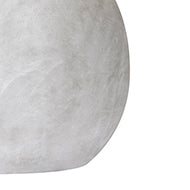 Terra Small White Stoneware Textured Ceramic Globe Vase