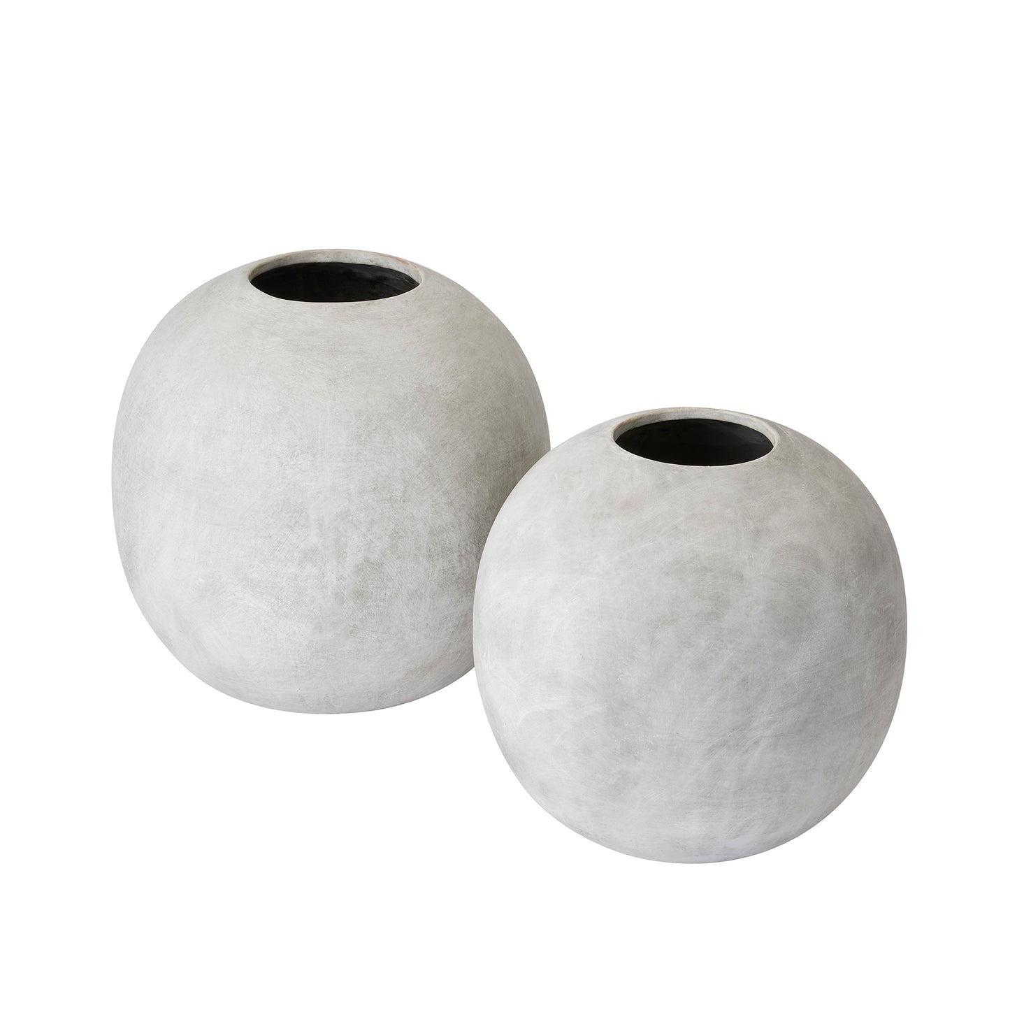 Terra Small White Stoneware Textured Ceramic Globe Vase