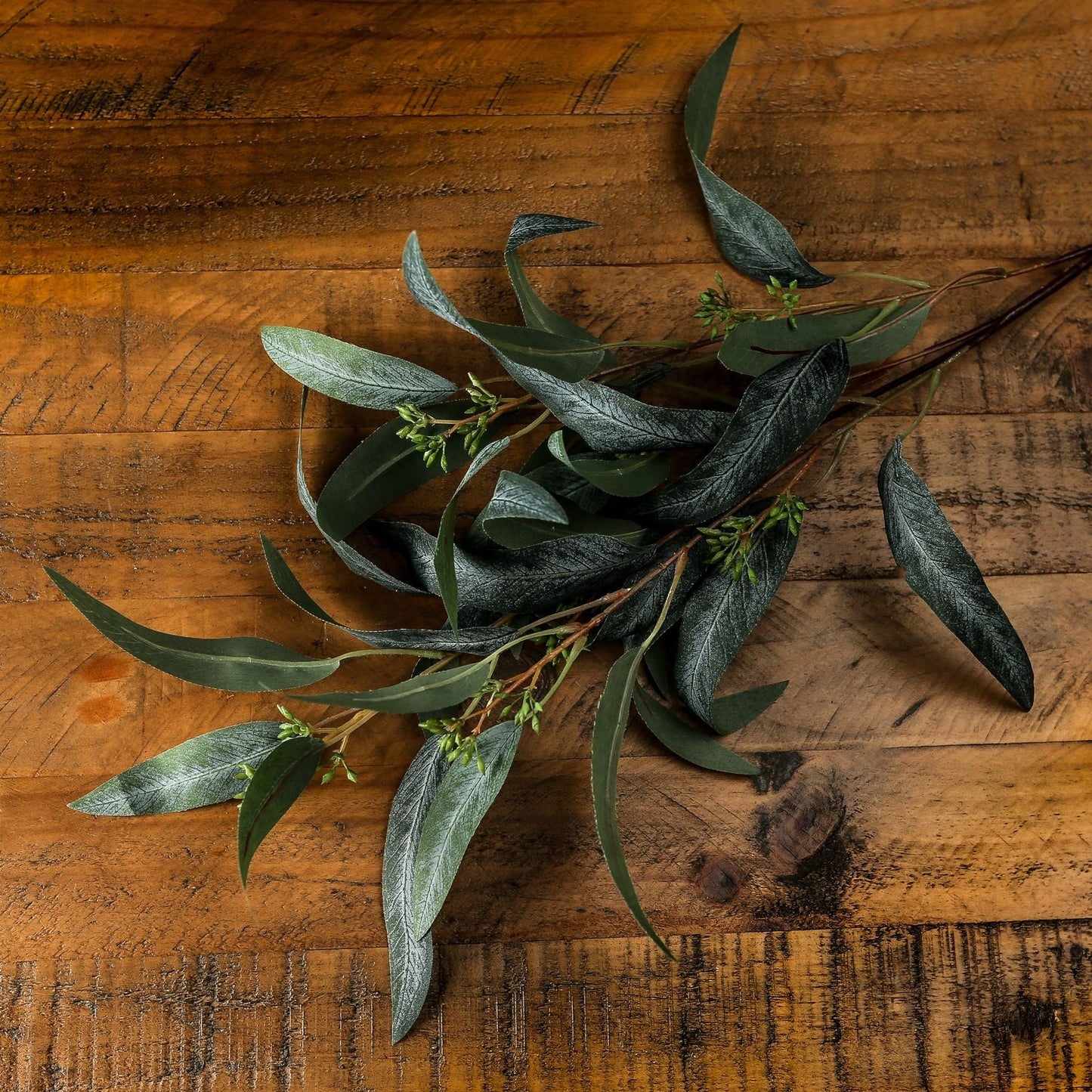 Set of 3 Artificial Flowers Seeded Eucalyptus Sprays