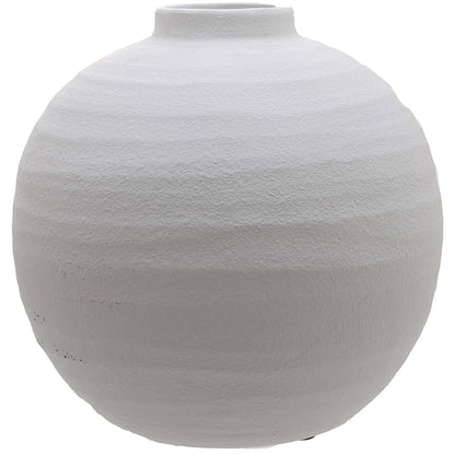 Sunvale Matt White Round Ceramic Vase