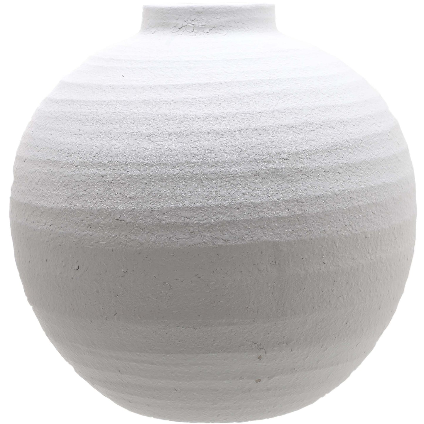 Sunvale Large Matt White Round Ceramic Vase
