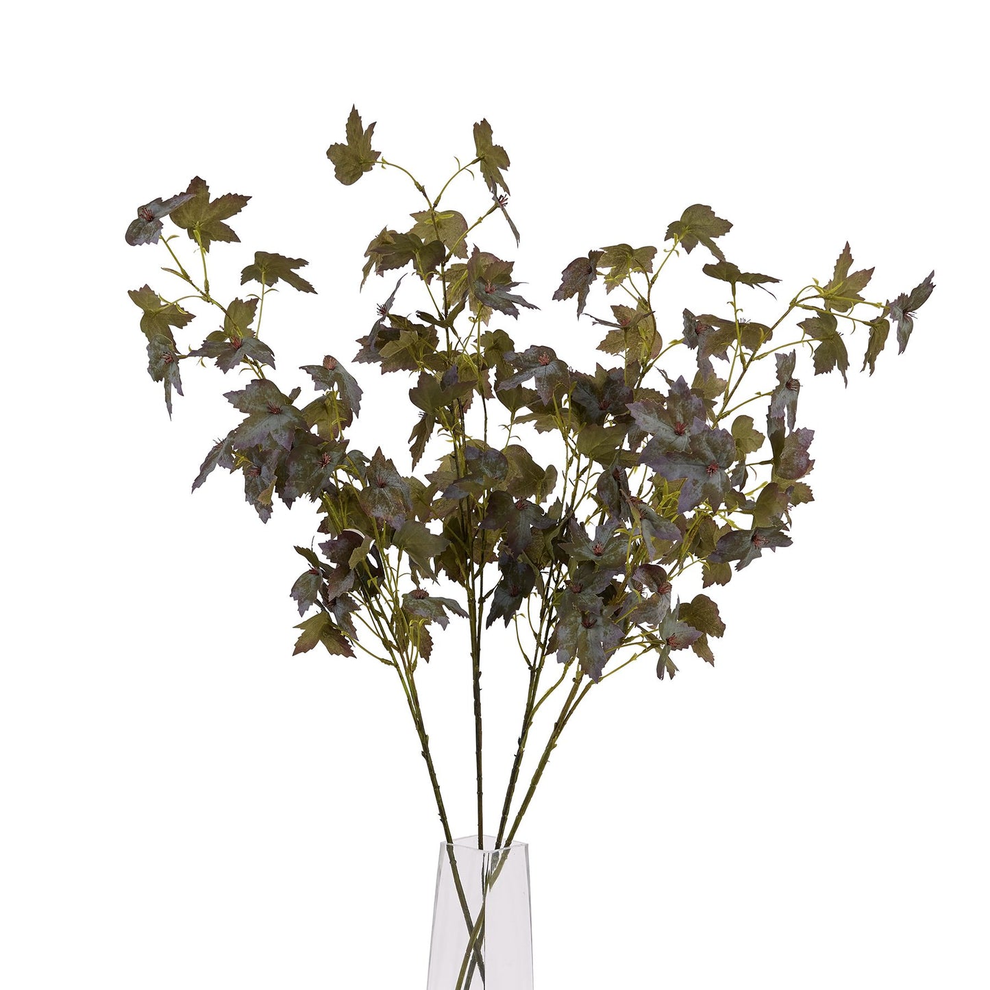 Set of 3 Artificial Flowers Variegated Maple Leaf Stems