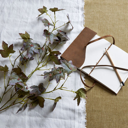 Set of 3 Artificial Flowers Variegated Maple Leaf Stems