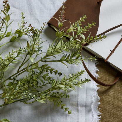 Set of 3 Artificial Flowers Green Limonium Sprays