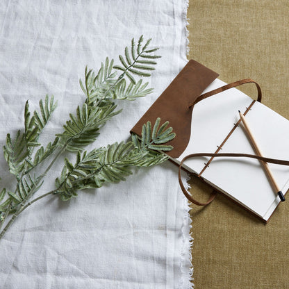 Set of 3 Artificial Flowers Silver Wattle Leaf Stems